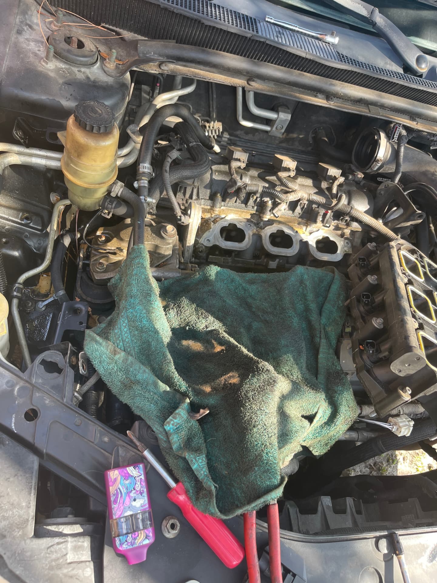 Intake manifold off — Gaskets & injectors, Sam's Auto mobile mechanic in Douglas, GA